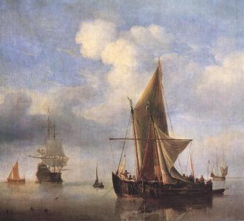 Willem Van De Velde The Younger : Calm Sea